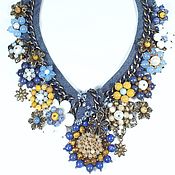 Украшения handmade. Livemaster - original item Denim Valley Necklace Blue Lapis Lazuli Agate Pearl Quartz Mother of Pearl. Handmade.