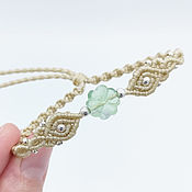 Украшения handmade. Livemaster - original item Bracelet made of natural stone fluorite four-leaf clover bracelet. Handmade.