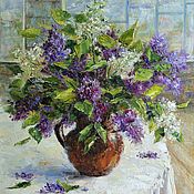 Картины и панно handmade. Livemaster - original item Lilac, small paintings. oil on canvas. Handmade.