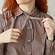 Классическая женская рубашка, из хлопка, с длинным рукавом, в офис. Рубашки. Скромное обаяние (Александра). Ярмарка Мастеров.  Фото №4