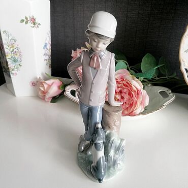 Винтаж ручной работы. Ярмарка Мастеров - ручная работа Винтаж: Nao Lladro Affectionate Pup статуэтка фарфор Испания. Handmade.