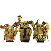 Куклы и игрушки handmade. Livemaster - original item The Rabbit family is the symbol of the Year. Handmade.