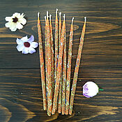 Фен-шуй и эзотерика handmade. Livemaster - original item Candles for love -cornflowers, violet, forget-me-not 10 pcs. Handmade.