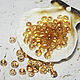 Round beads 50 pcs 4 mm Beige with a shiny coating, Beads1, Solikamsk,  Фото №1