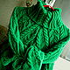 Sweater women knitted Stephanie green Merino, Sweaters, Krivoy Rog,  Фото №1