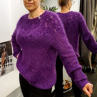 Одежда ручной работы. Ярмарка Мастеров - ручная работа Джемпер Flowers из мохера. Handmade.