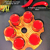 Посуда handmade. Livemaster - original item Cedar Wood Chute with 6 Stacks SHT1. Handmade.