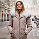 Beige parka with natural Arctic Fox fur. Parkas jacket. milan-parki. Online shopping on My Livemaster.  Фото №2