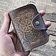 Картхолдер визитница Вегвизир Ладья Викингов из кожи. Картхолдер. Iron Arm Leatherworks (Екатерина). Ярмарка Мастеров.  Фото №4