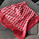Винтаж: Красный шелковый платок с орнаментом D, Платки винтажные, Москва,  Фото №1
