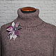 Order The oversize sweater is lilac with gray. 'Crochet classics' YULIA. Livemaster. . Sweaters Фото №3