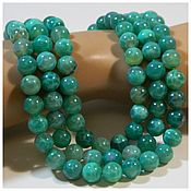 Материалы для творчества handmade. Livemaster - original item Beads Agate crackle green ch.ball. 19 cm. Handmade.