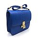 Order Shoulder bag, genuine Python leather, in blue. SHOES&BAGS. Livemaster. . Crossbody bag Фото №3