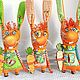 Оранжевое настроение Зайцы-девчонки с морковкой Мягкие игрушки, Мягкие игрушки, Железнодорожный,  Фото №1