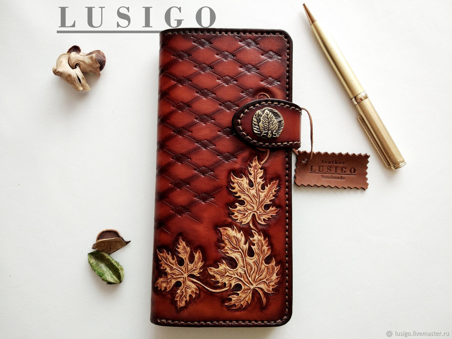 LUSIGO Leather Handmade кошелек