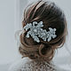 Crest floral hand-embroidery, wedding decoration in her hair. Hair Decoration. Annie Bridal. Online shopping on My Livemaster.  Фото №2