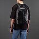 Leather backpack 'Hungary' (black). Backpacks. Russian leather Guild. My Livemaster. Фото №6