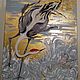 Interior Painting with silver and gold Crane and frog. Pictures. art-magazinchik-klevera-bleka. My Livemaster. Фото №6
