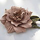 jewelry made of leather.. Brooch pin pink flower TENDERNESS. Brooches. Irina Vladi. Online shopping on My Livemaster.  Фото №2