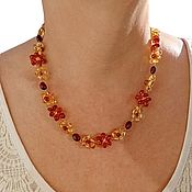 Работы для детей, handmade. Livemaster - original item Amber Beads Amber Beads Flowers Gift to a girl woman. Handmade.