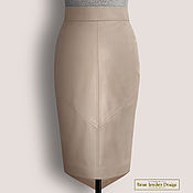 Одежда handmade. Livemaster - original item Junia pencil skirt made of genuine leather/suede (any color). Handmade.