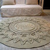 Для дома и интерьера handmade. Livemaster - original item Knitted carpet in the living room from the cord Whirlwinds of autumn. Handmade.