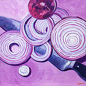 Картины и панно handmade. Livemaster - original item Oil still life in lilac tones. Handmade.