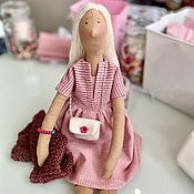 Куклы и игрушки handmade. Livemaster - original item Tilda in pink - textile doll. Handmade.
