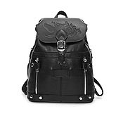 Сумки и аксессуары handmade. Livemaster - original item Backpacks: Women`s Black Janice Leather Backpack. Handmade.
