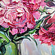 Order Oil painting Bouquet of pink peonies. Dubinina Ksenya. Livemaster. . Pictures Фото №3
