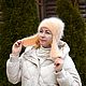  Шапка-ушанка и варежки  пуховая. Комплекты головных уборов. Пуховые изделия ручной работы. Ярмарка Мастеров.  Фото №4