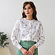 White satin blouse made of Cinnamon viscose, silk blouse, Blouses, Novosibirsk,  Фото №1