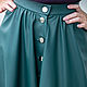 The skirt of eco-leather with buttons green. Skirts. Voila. Online shopping on My Livemaster.  Фото №2