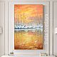 Oil painting Sailboats, dawn over the sea 24*18 cm, Pictures, Zaporozhye,  Фото №1