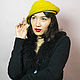 Velour yoke hat 'Mustard'. Hats1. Novozhilova Hats. My Livemaster. Фото №5
