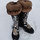boots: Valenki boots embroidered ' Sable', High Boots, Ekaterinburg,  Фото №1