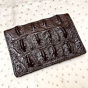 Сумки и аксессуары handmade. Livemaster - original item Passport cover made of embossed crocodile leather.. Handmade.