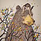 Картина акварелью "Не грусти, мой ручной медведь". Графика, Картины, Королев,  Фото №1