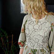 Одежда handmade. Livemaster - original item Dress in the color of natural linen 