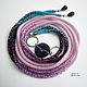 Thin belt rope made of beads with fluorite and amethyst lilac. Belt. gershman. My Livemaster. Фото №4
