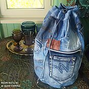 Сумки и аксессуары handmade. Livemaster - original item Melissa III denim backpack. Handmade.