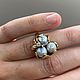 Винтаж: Золотое кольцо с морским жемчугом и бриллиантом. Кольца винтажные. AntiqueBird. Ярмарка Мастеров.  Фото №4