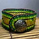 Stone beaded bracelet. 7 row leather cuff bracelet. Green bracelet. Braided bracelet. Bijoux-By-Inna. Online shopping on My Livemaster.  Фото №2