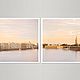 Order Pink Paintings Urban landscape with water Petersburg series of paintings Diptych. Rivulet Photography (rivulet). Livemaster. . Pictures Фото №3