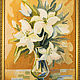 Гобелен Орхидеи, ручная работа, авторская картина. Гобелен. ЛиК Златоуст. Интернет-магазин Ярмарка Мастеров.  Фото №2