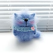 Котик в тумане - интерьерная игрушка, пушистик, сувенир