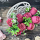 Order Soap bouquet in a wooden pot Burgundy roses. Soap-making workshop. Livemaster. . Soap Фото №3