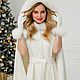 Wedding coat White Women's Coat with Fur 'Gerda 1', Capes, Moscow,  Фото №1