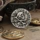 Монета пирата (Uncharted), латунь / серебро 925 пробы, Сувенирные монеты, Москва,  Фото №1