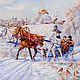 Прямо в снежную зарю. Картины. Самарская Елена Михайловна. Ярмарка Мастеров.  Фото №5